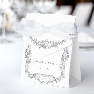 Verspielte klassische französische Rosen-Girlande- Geschenkschachtel