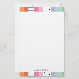 Verspielte Pop-Streifen Briefpapier