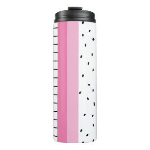 Verspielte Pop-Streifen Thermosbecher