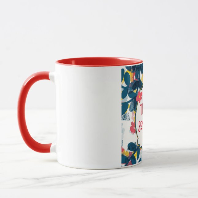 Verspielte Posies – Vielen Dank Tasse (Links)