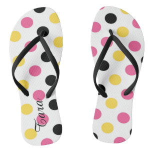 Verspielte Punkte Personalisierte Flip Flops