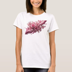 Verspielte rosa BLUMEN SIND DIE SPRACHE DES HERZEN T-Shirt
