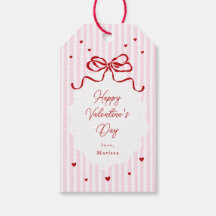 Verspielte rosa rote Schleife Herzen Valentinstag