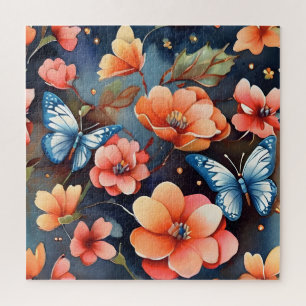 Verspielte Schmetterlingsillustration Einzigartig  Puzzle