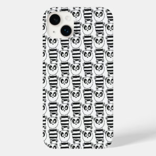 Verspielte Schwarz-Weiß-Panda-Kunst Case-Mate iPhone 14 Plus Hülle