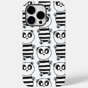 Verspielte Schwarz-Weiß-Panda-Kunst Case-Mate iPhone 14 Pro Max Hülle