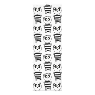 Verspielte Schwarz-Weiß-Panda-Kunst Fotodruck