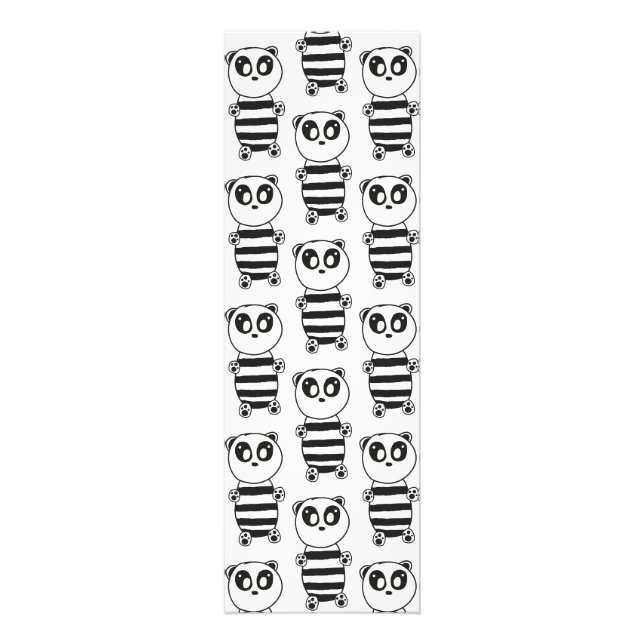 Verspielte Schwarz-Weiß-Panda-Kunst Fotodruck (Vorne)
