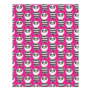 Verspielte Schwarz-Weiß-Panda-Kunst Fotodruck
