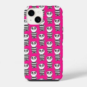 Verspielte Schwarz-Weiß-Panda-Kunst iPhone 14 Hülle