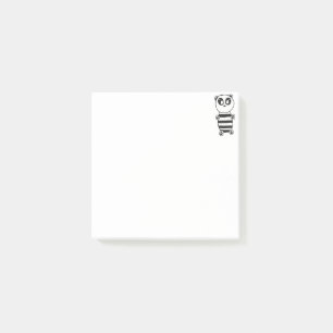 Verspielte Schwarz-Weiß-Panda-Kunst Post-it Klebezettel