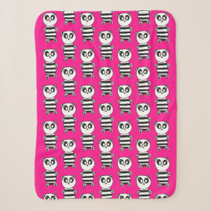 Verspielte Schwarz-Weiß-Panda-Kunst Sherpadecke