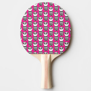 Verspielte Schwarz-Weiß-Panda-Kunst Tischtennis Schläger