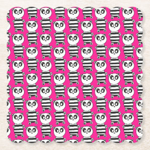 Verspielte Schwarz-Weiß-Panda-Kunst Untersetzer