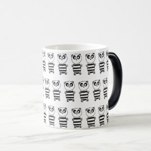 Verspielte Schwarz-Weiß-Panda-Kunst Verwandlungstasse