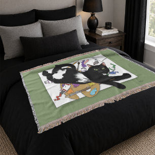 Verspielte schwarze Künstlerkatze, Malerei Humor G Decke