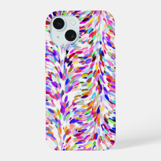 Verspielte Sommerfarben - Kunst-Splatter-Art-Muste iPhone 15 Hülle