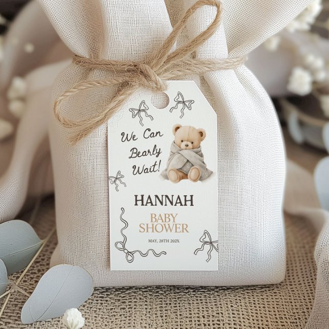 Verspielte Teddybär-Babyparty  Geschenkanhänger (Von Creator hochgeladen)