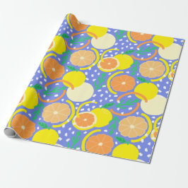 Verspielte Zitrusfrüchte & Konfetti Amalfi-Küste Geschenkpapier