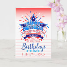Verspielter 4. Juli Feuerwerk Geburtstag
