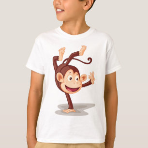 Verspielter Affe beim Handstand Süßes Tier T-Shirt