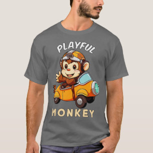 Verspielter Affe T-Shirt