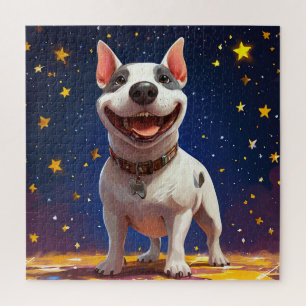 Verspielter Cartoon-Hund mit lebendigen Farben Puzzle