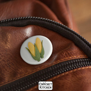 Verspielter Chic Oma's Garden Modern Crochet Corn Button