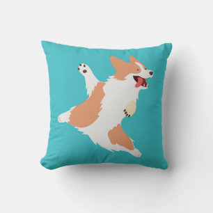 Verspielter Corgi Kissen
