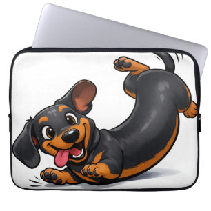 Verspielter Dachshund-Welpe  Laptopschutzhülle