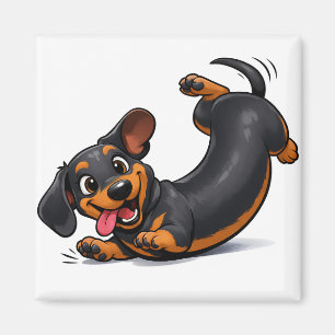 Verspielter Dachshund-Welpe  Magnet