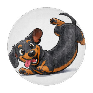 Verspielter Dachshund-Welpe Schneidebrett