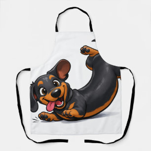 Verspielter Dachshund-Welpe Schürze