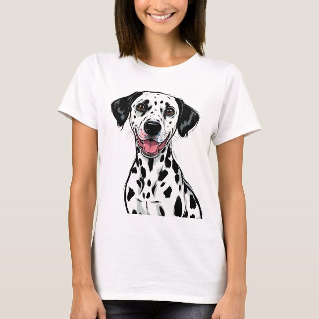 Verspielter Dalmatiner-Welpe T-Shirt (Vorderseite)