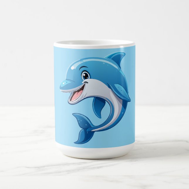 Verspielter Delfin Kaffeetasse (Mittel)