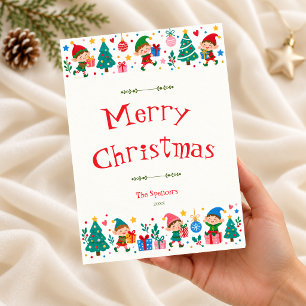 Verspielter Elf Frohe Weihnachten