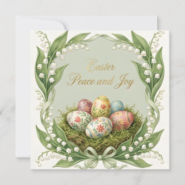 Verspielter Frohe Ostern Gruß Karte (Vorderseite)