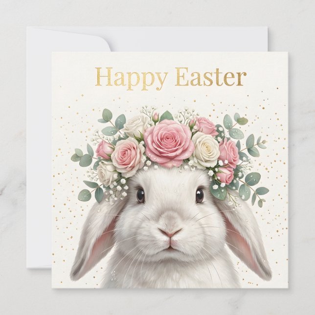 Verspielter Frohe Ostern Gruß Karte (Vorderseite)