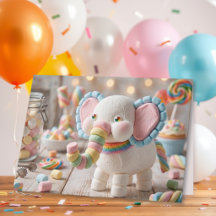 Verspielter Marshmallow-Elefant Geburtstag