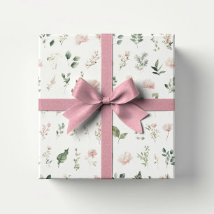 Verspielter rosa Bogen und Wasserfarben-Ballerina Geschenkpapier