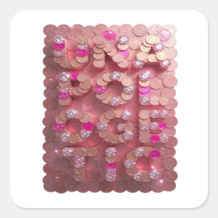 Verspielter Rosa UNAPOLOGETISCHER Aufkleber Druck