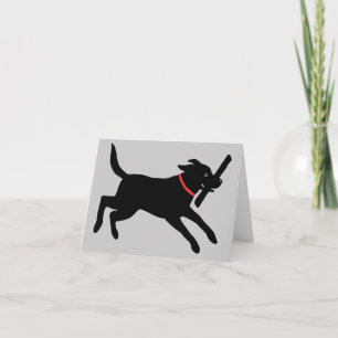 Verspielter schwarzer Labrador Retriever Süßer s Karte