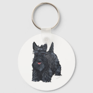 Verspielter Scottish Terrier Schlüsselanhänger