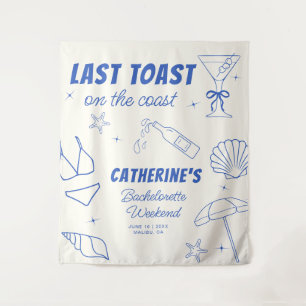 Verspielter Toast auf The Coast Junggesellinnenabs Wandteppich