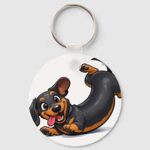 Verspieltes Dachshund-Welpe  Schlüsselanhänger