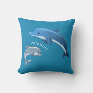 Verspieltes Delfin-Design-Wurfkissen Kissen