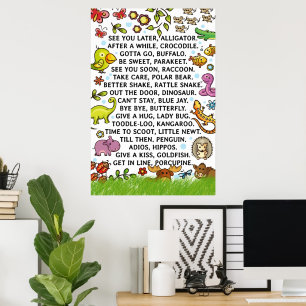Verspieltes Design mit Kinderphrasen Poster
