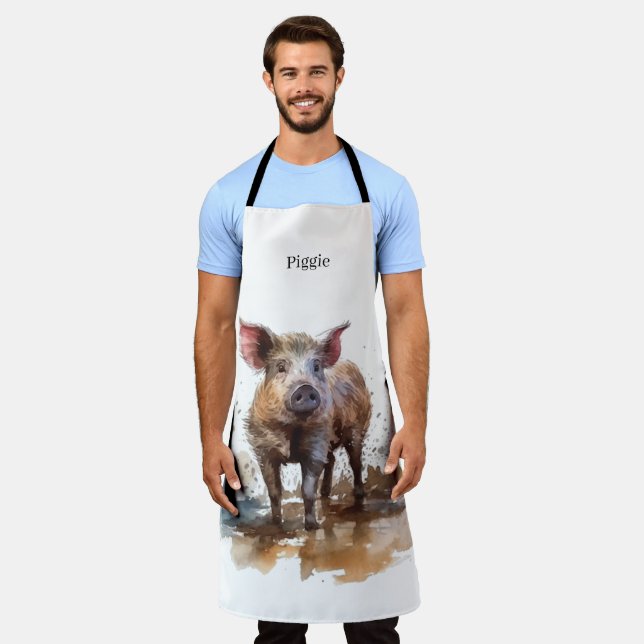 Verspieltes Ferkel, individuell Schürze (Getragen)