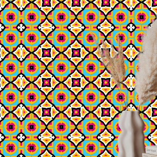 Verspieltes fett gefärbtes geometrisches Muster Tapete