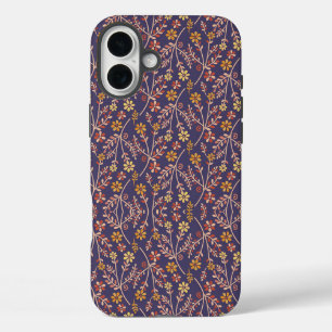 Verspieltes florales Design mit Reben auf violette iPhone 16 Plus Hülle
